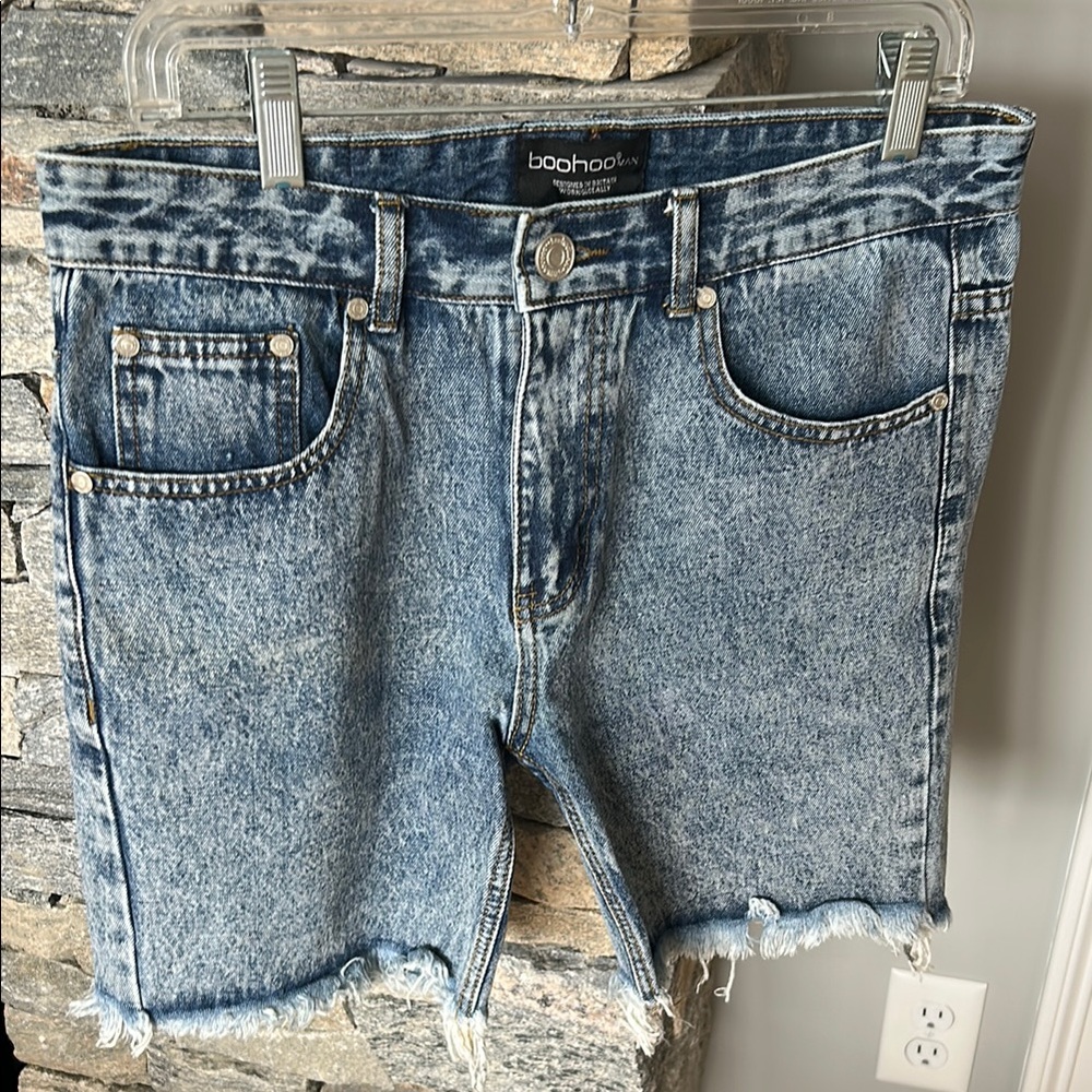 Boohoo Acid Wash Denim Shorts